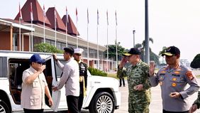 Prabowo Subianto bertolak menuju Provinsi Lampung dalam rangka kunjungan kerja pada Rabu, 10 Juni 2026