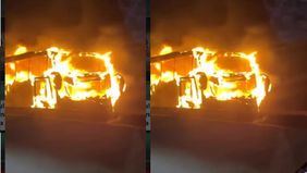 Satu unit bus dilaporkan terbakar di Jalan Tol Jakarta&ndash;Cikampek, tepatnya di wilayah Cikarang Pusat, Kabupaten Bekasi, arah menuju Cikampek, Rabu malam, 10 Juni 2026.