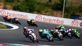Veda Ega Memulai Balapan Moto3 GP Ceko 2026 Di Posisi ke-20.