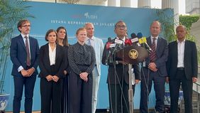 Prabowo Subianto menerima delegasi pimpinan Imperial College London di Istana Kepresidenan Jakarta, Senin, 22 Juni 2026.
