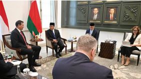 Menteri Luar Negeri RI Sugiono menerima kunjungan kehormatan Menteri Luar Negeri Belarus, Maxim Ryzhenko, di Jakarta, Selasa, 30 Juni 2026