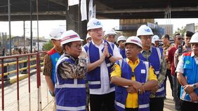 Proyek pembangunan Flyover Latumenten di Grogol Petamburan, Jakarta Barat, terus dikebut dan ditargetkan rampung pada Desember 2026 ini
