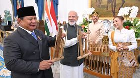 Suasana hangat mewarnai pertemuan Presiden Republik Indonesia, Prabowo Subianto dengan Perdana Menteri (PM) India, Narendra Modi, di sela rangkaian kunjungan kenegaraannya di Istana Merdeka.