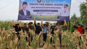 Bayer Indonesia bersama Kementerian Koordinator Bidang Pangan menggelar panen raya jagung di Desa Pijeran, Kecamatan Siman, Kabupaten Ponorogo, Jawa Timur.