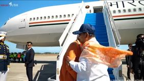 Prabowo Subianto melepas langsung keberangkatan Perdana Menteri (PM) India Narendra Modi usai menuntaskan rangkaian kunjungan kenegaraannya di Indonesia