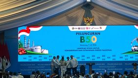 Prabowo Subianto resmi meluncurkan program mandatori biodiesel B50 di Rest Area KM 57, Karawang, Jawa Barat, Kamis, 9 Juli 2026