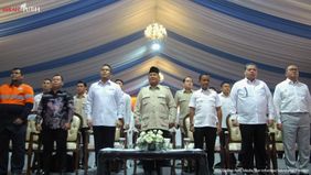 Prabowo Subianto menghadiri peluncuran resmi Program Mandatori Biodiesel B50 di Rest Area KM 57, Kabupaten Karawang, Jawa Barat, Kamis, 9 Juli 2026