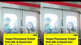 Belum diketahui kondisi korban dan penyebab pasti pintu tertutup saat penumpang masih berada di dekatnya.
