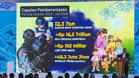 Badan Narkotika Nasional (BNN) RI mencatat telah menyita lebih dari 12,3 ton barang bukti narkotika dalam kurun waktu Oktober 2024 hingga Juli 2026. Dari capaian tersebut.