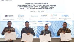 Melalui penandatanganan tersebut, pengendalian empat perusahaan manajer investasi milik BUMN kini resmi beralih ke DAM. 