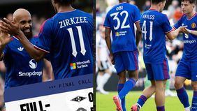 MU memberikan ancaman pertamanya dari Bryan Mbeumo yang dihalau kiper Rosenborg Leopold Wahlstedt.