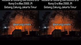 Kebakaran Gudang Gas Subsidi di Jl Komp Era Mas 2000 ,Pl Gebang,Cakung,Jakarta Timur,pada Minggu(26/7/2026),