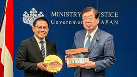 Menteri Koordinator Bidang Pemberdayaan Masyarakat (Menko PM) A. Muhaimin Iskandar melakukan pertemuan bilateral dengan Menteri Kehakiman Jepang (Minister of Justice/MOJ), Hiraguchi Hiroshi guna membahas penguatan kerja sama ketenagakerjaan kedua neg