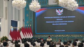 Prabowo Subianto melontarkan candaan saat menerima jajaran pengurus Kamar Dagang dan Industri (Kadin) Indonesia di Istana Negara, Jakarta