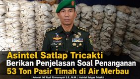 Asintel Satlap Tricakti Beri Penjelasan Terkait Penanganan 53 Ton Pasir Timah di Air Merbau