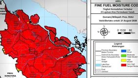 Badan Meteorologi, Klimatologi, dan Geofisika (BMKG) mendeteksi 1.104 titik panas (hotspot) di Pulau Sumatera. Data tersebut merupakan hasil pemantauan hingga pukul 07.00 WIB, Sabtu, 22 Agustus 2026.