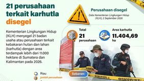 Kementerian Lingkungan Hidup (KLH) mengambil tindakan tegas per 2 September 2026 terhadap kasus kebakaran hutan dan lahan (karhutla). Terdapat 21 badan usaha atau perusahaan yang disegel karena terindikasi terlibat dalam bencana tersebut. Total area 