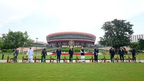 Prabowo Tanam Pohon Banyan Bersama para Pemimpin BRICS