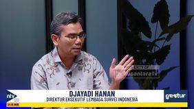 Direktur Eksekutif Lembaga Survei Indonesia, Djayadi Hanan menilai tingkat popularitas Ketua Umum Partai Demokrat, Agus Harimurti Yudhoyono (AHY), saat ini masih berada di kisaran 65 hingga 70 persen, angka yang dinilai belum cukup kuat untuk menjadi