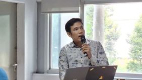 Peneliti Pusat Riset Kimia Molekuler, Badan Riset dan Inovasi Nasional (BRIN) Julinton Sianturi dalam diskusi yang digelar di Kantor BRIN, Jakarta, Selasa (6/10/2026). ANTARA/HO-BRIN