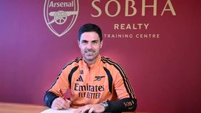 Arsenal resmi memperpanjang masa kerja Mikel Arteta sebagai pelatih hingga Juni 2030. 
