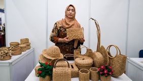 Bermula dari bahan yang mudah ditemukan di lingkungan tempat tinggalnya, Maryati perlahan mengembangkan usaha kerajinan eceng gondok. 