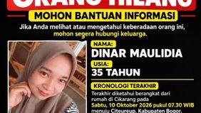 Ia pergi dari rumah dan tak kembali sejak Sabtu, 10 Oktober 2026