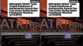 BREAKING NEWS! Telah Terjadi kebakaran Kantor ATR/BPN Pada Malam Rabu Sekitar jam 23.00