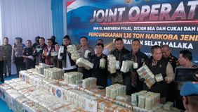 Tim gabungan Bea Cukai, BNN RI, dan Bareskrim Polri menindak MT. Global 168, kapal pengangkut yang terbukti membawa 1,16 ton ketamin HCL di Perairan Timur Laut Tanjung Siapi-Api, Sumatera Utara.