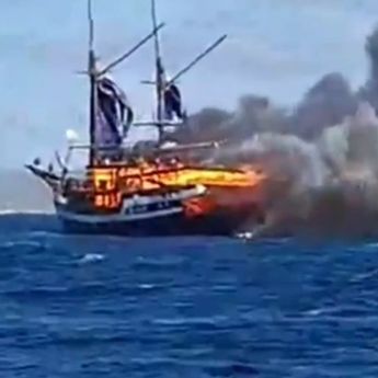 Kapal Wisata Sea Safari 7 Terbakar di Labuan Bajo