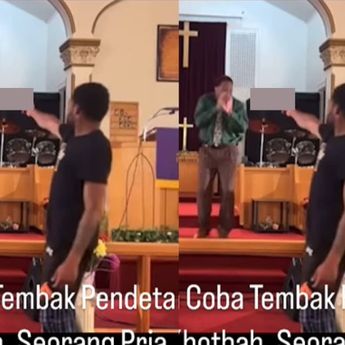 Viral Seorang Pria Todongkan Pistol ke Arah Pendeta yang Sedang Khotbah