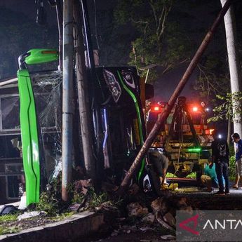 Bus Bawa Rombongan SMK Depok Terguling di Subang, 11 Orang Meninggal Dunia