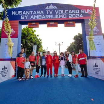 Semangat Membara! 2.500 Pelari Ramaikan Nusantara TV Volcano Run by Ambarrukmo 2024 di Gunung Merapi