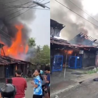 Kebakaran Melanda Pasar Alun-alun Tegal, Belasan Ruko Terbakar!