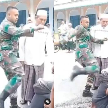 Viral Aksi Arogan Oknum TNI, Tendang Kepala Ibu-ibu Gegara Tabrak Dirinya dan Istri