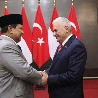Prabowo Temui Mantan PM Turki di Kemhan