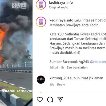 Jembatan Brawijaya Terbakar