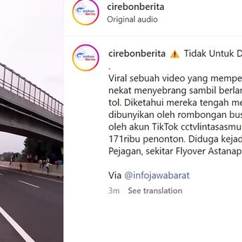 Viral Bocil Nekat Seberangi Tol Kanci Demi Bus Telolet