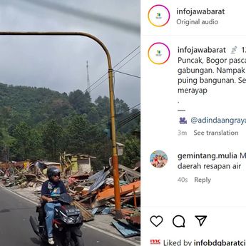 Penampakan Warung Pinggir Jalan Puncak Bogor Tersisa Hanya Puing-puing Berserakan