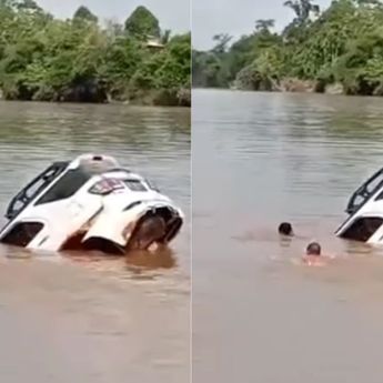 Mobil Kapolsek Tercebur ke Sungai, Satu Orang Hilang