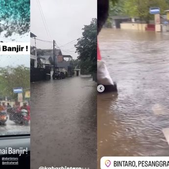 Beberapa Ruas Jalan Bintaro Tergenang Banjir, Ini Titik Laporan Netizen