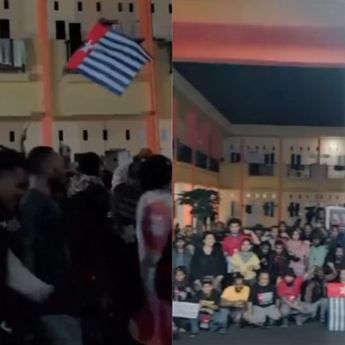 Bendera Bintang Kejora Berkibar di Asrama Mahasiswa Papua di Makassar 