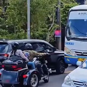 Viral Pengendara Moge Lawan Arus di Jalan dan Nyolot ke Sopir Bus