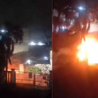 Tawuran Pecah di Condet, Toko Terbakar Akibat Lemparan Bom Molotov!