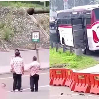 Seorang Penumpang Bus Primajasa Jatuh di Tol Cipularang, Luka Parah