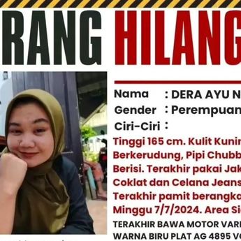 Wanita Menghilang Usai Berangkat Kerja Tanpa Izin Orangtua di Nganjuk