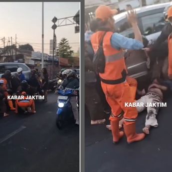 Ngeri Banget! Mobil Pribadi Lindas Pengendara Vespa Sampai Tak Sadarkan Diri