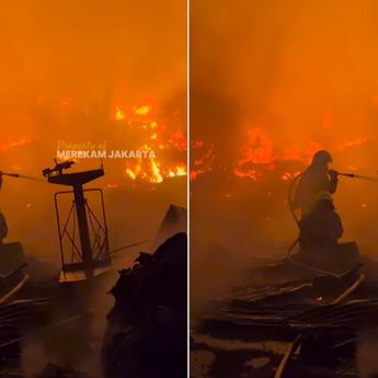 Kebakaran Pemukiman Pemulung di Pondok Pinang, 30 Rumah dan 7 Kontrakan Ludes