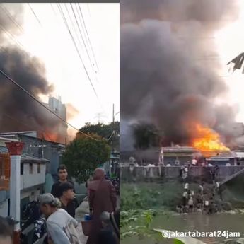 Kebakaran Hebat Landa Rumah Padat Penduduk di Tomang, Warga Berhamburan