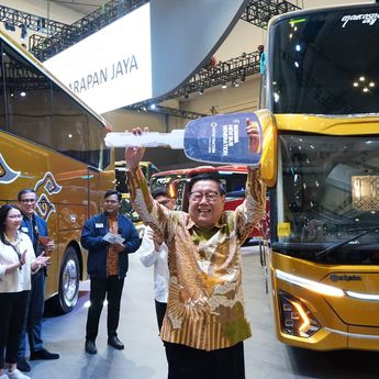 Penampakan Bus Double Decker Mewah Harapan Jaya di GIIAS 2024